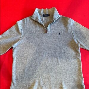 Polo by Ralph Lauren Men's Heather Gray Quarter-Zip Sweater